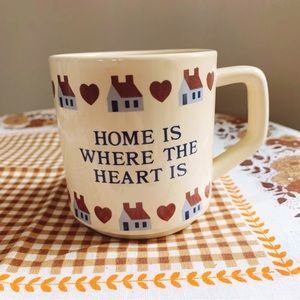 Cute vintage Home is where the heart is mug.
